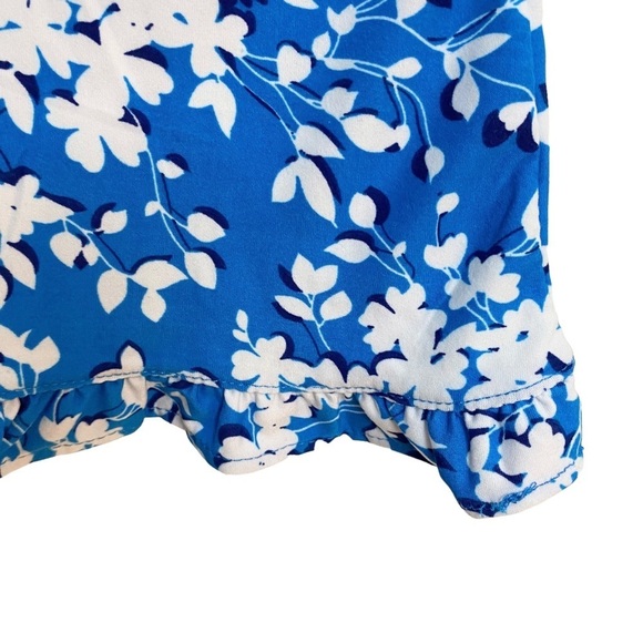 Draper James Dress Size Small / Medium Blue Flowy Ruffle Hem Sleeveless Flowy - Picture 9 of 12